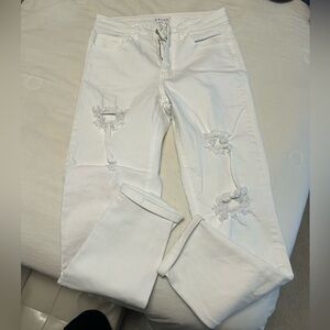 Cello White Ripped Skinny Jeans